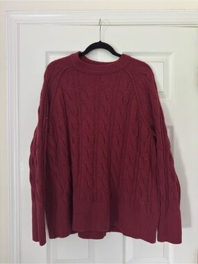 aerie Cable-Knit Crewneck Sweater
